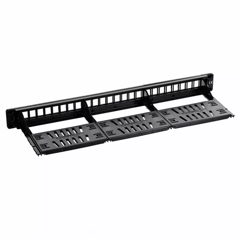 Patch panel 1U LANBERG PPKS-1124-B, 24 θύρες, 1U, ABS, μαύρο, 482,6×44,5×154 mm