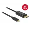 DeLOCK 85256 Καλώδιο βίντεο-αντάπτορας 2 m USB Type-C DisplayPort μαύρο
