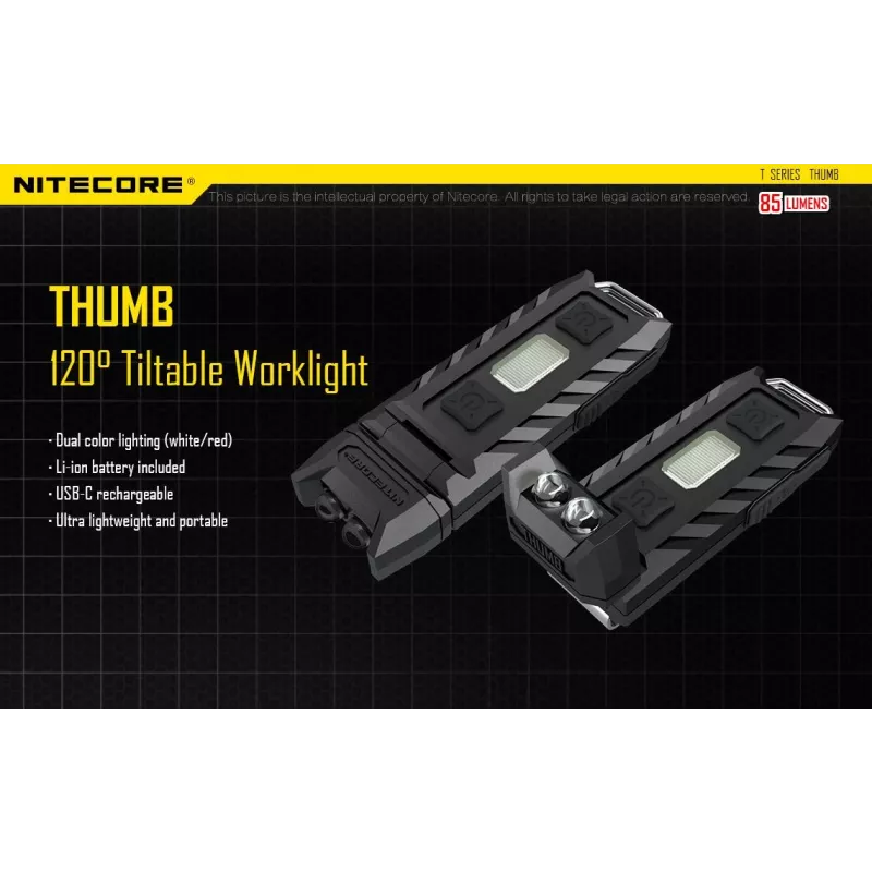 Φακός T-Series 85 LUMENS/THUMB Nitecore
