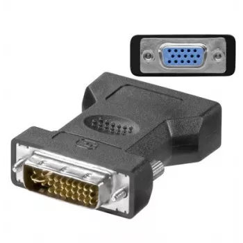 Microconnect MONAJ προσαρμογέας DVI-I 24+5Pin HD15 μαύρο
