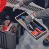 Einhell 4540021 E-Case M βαλίτσα συστήματος, εργαλειοθήκη, πολυπροπυλένιο, φέρουσα ικανότητα 90 kg, μαύρο/κόκκινο