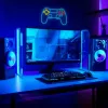 Ενσύρματο χειριστήριο USB MANTA SNL63MT Neon Lights — Χειριστήριο PC με θύρα USB