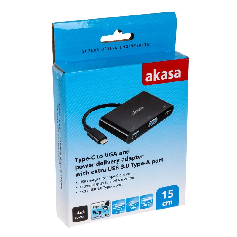 Προσαρμογέας Type-C σε VGA Akasa AK-CBCA02-15BK