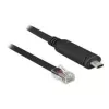 DeLock - Σειριακός αντάπτορας - USB-C - RS-232 x 1 - μαύρο (63912)