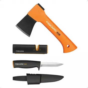 Σετ τσεκούρι και μαχαίρι Fiskars 1057913 με ακονιστή – σετ χειροτσεκούρι και μαχαίρι γενικής χρήσης