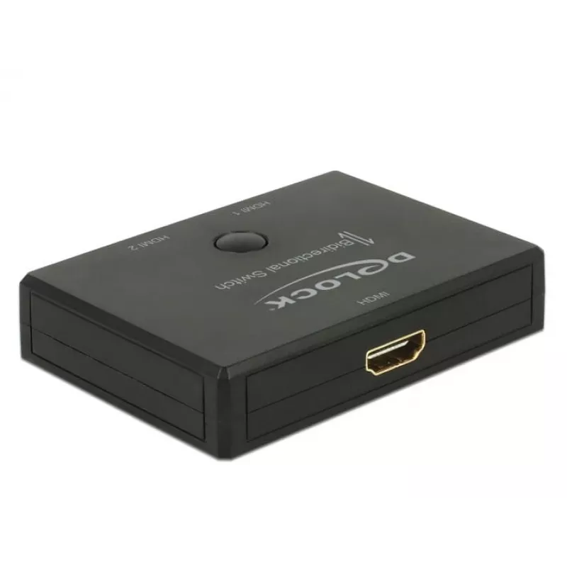 DeLock HDMI 2 - 1 Switch αμφίδρομος 4K 60 Hz - Διακόπτης βίντεο/ήχου - 2 x HDMI - Desktop