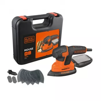 Φορητό τριβείο Black & Decker KA2500K-QS, 120 W, διαδρομή 2 mm, φύλλο 135×95 mm, 230 V, καλώδιο 2 m
