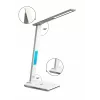 Media-Tech MT222 Leditou φωτιστικό γραφείου LED με ασύρματο φορτιστή Qi 15 W, ρολόι, ξυπνητήρι, θερμόμετρο, λευκό