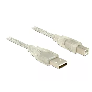 Καλώδιο USB DeLOCK 83895 USB 2.0 3m USB A USB B διαφανές
