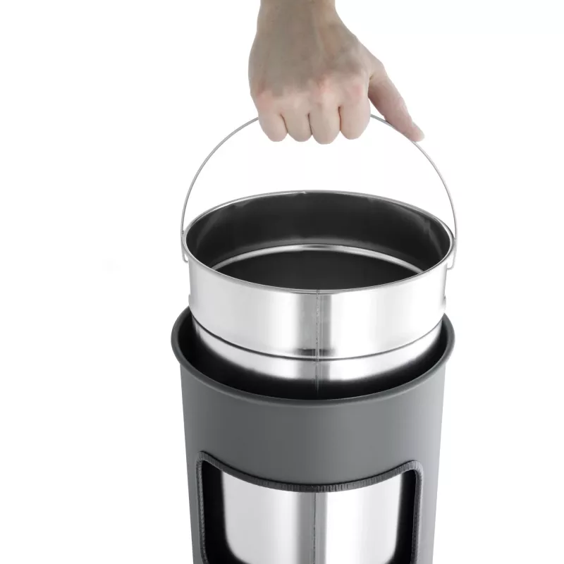 Κάδος απορριμμάτων Durable 333023 17 L στρογγυλός Μεταλλικός Ασημί