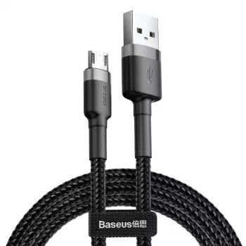 Baseus Cafule Καλώδιο Micro-USB 2.4A 1m (γκρι/μαύρο)