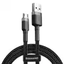Baseus Cafule Καλώδιο Micro-USB 2.4A 1m (γκρι/μαύρο)