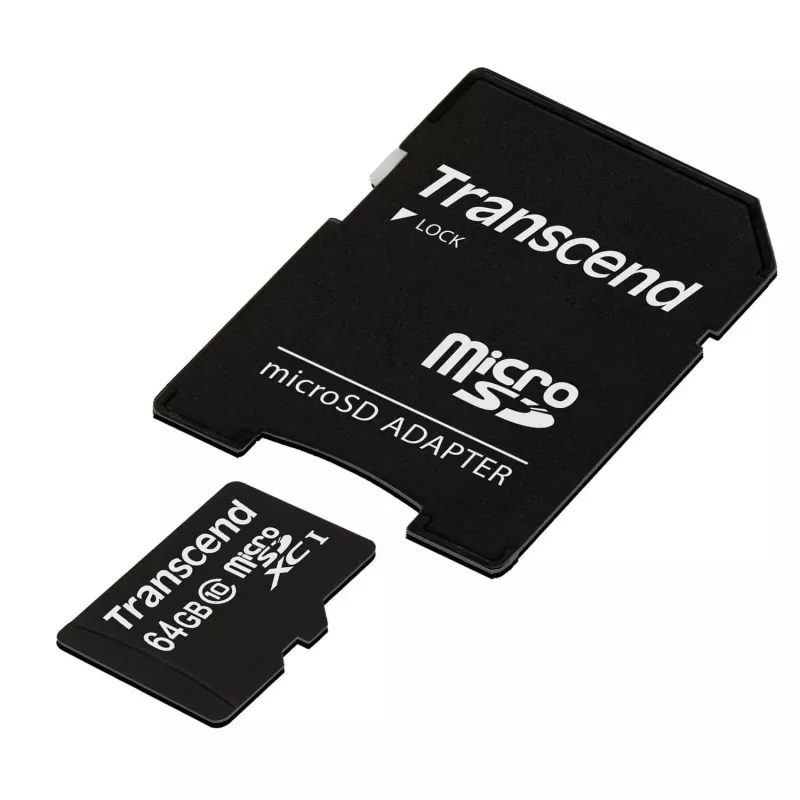 Μνήμη Flash Transcend 64GB MicroSDXC Class 10 με αντάπτορα