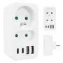 Πολύπριζο MACLEAN MCE249 F/W – 2x πρίζες ρεύματος (16A + 6A) και 4x USB (2x A, 2x C PD 20W)