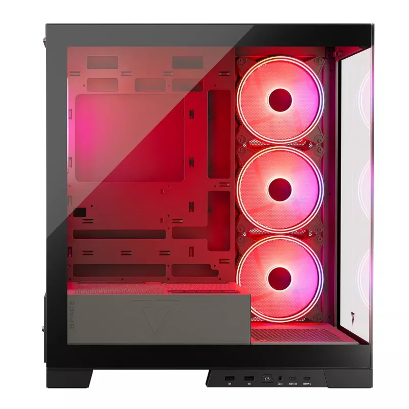 Κουτί PC MODECOM Volcano SPACE APEX ARGB Midi Tower, Γυαλί Tempered, USB-C, Υποστηρίζει ATX/microATX/Mini-ITX, GPU έως 430 mm, Ψύκτρα CPU έως 180 mm