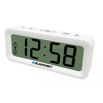 Ξυπνητήρι BLAUPUNKT CL04WH ρολόι πολλαπλών λειτουργιών, λευκό — θερμόμετρο, ημερολόγιο, λειτουργία αναβολής, 88×37×21 mm