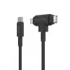 HYPER HyperJuice Καλώδιο USB USB 2.0 1,5 m USB-C USB-C/Lightning Μαύρο
