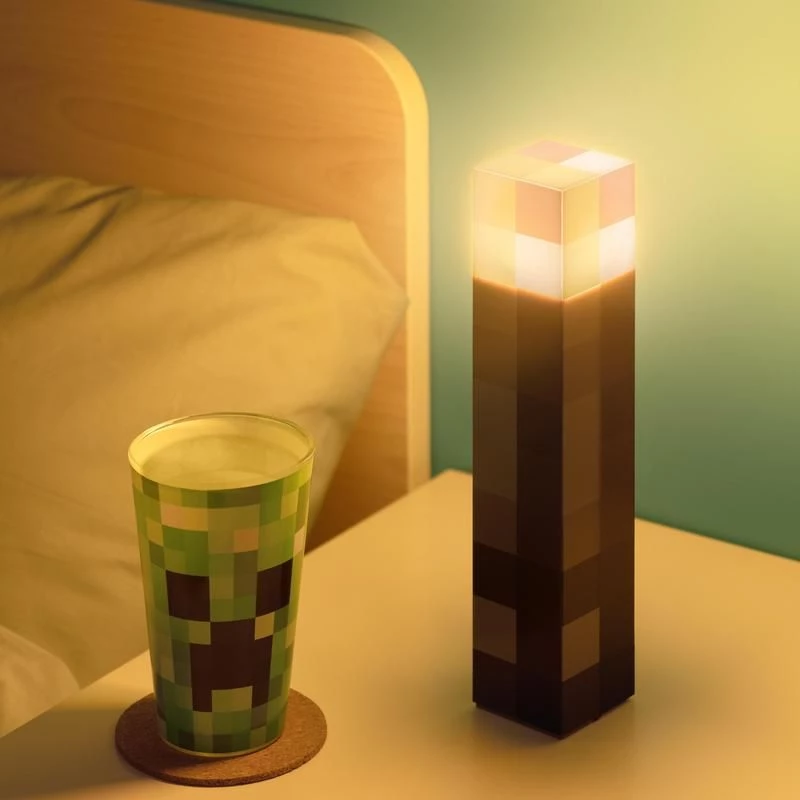 Επιτραπέζιο φωτιστικό Paladone Torch Light PP9202MCFV3 σχέδιο Minecraft με μπαταρία