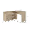 Topeshop DANY SONOMA KPL γραφείο υπολογιστή χρώμα δρυς
