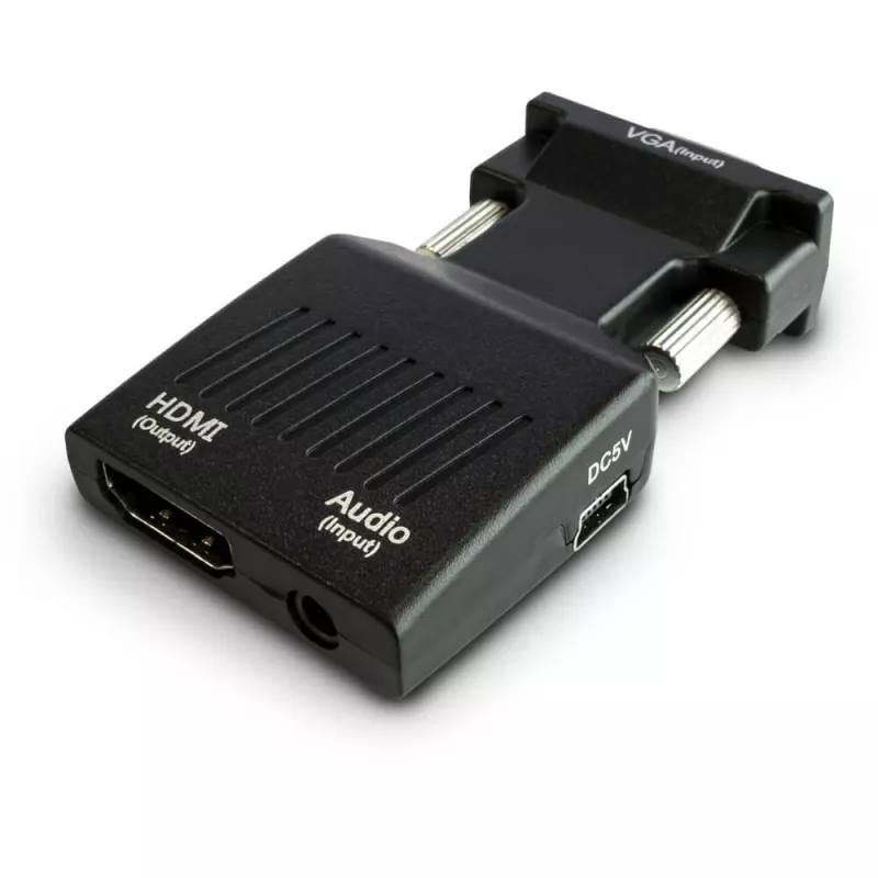 Μετατροπέας SAVIO CL-145 VGA σε HDMI, ήχος, Full HD, μαύρο