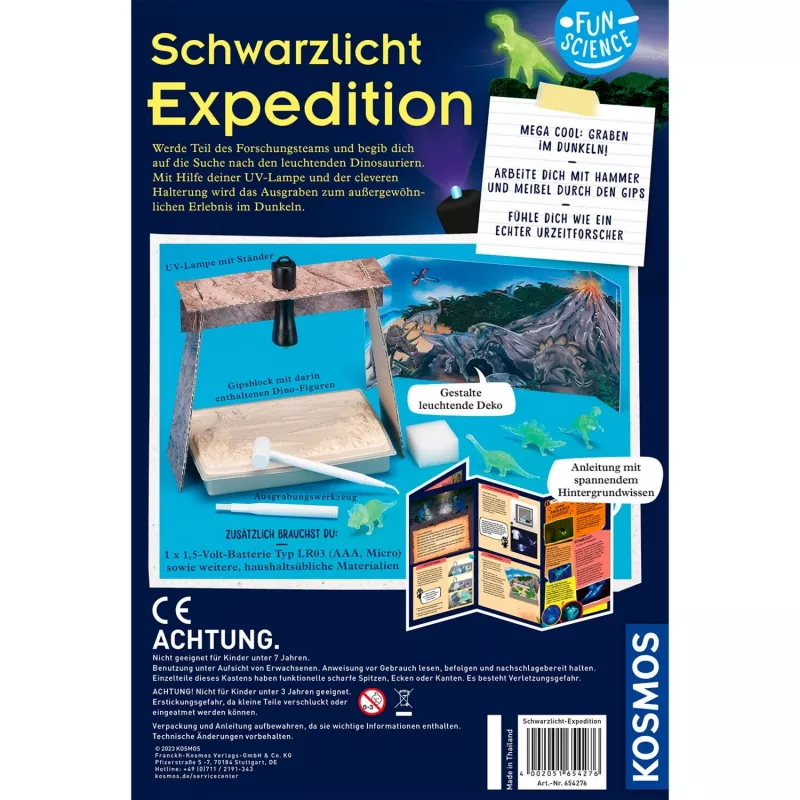 Fun Science blacklicht-Expedition, σετ πειραμάτων