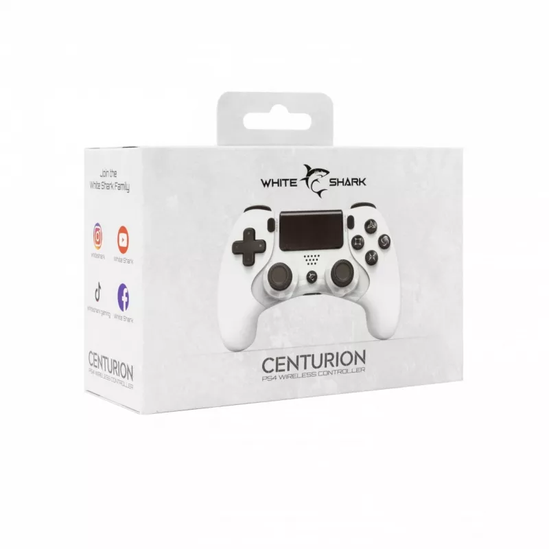 Gamepad White Shark CENTURION μαύρο λευκό Bluetooth PlayStation 4 3