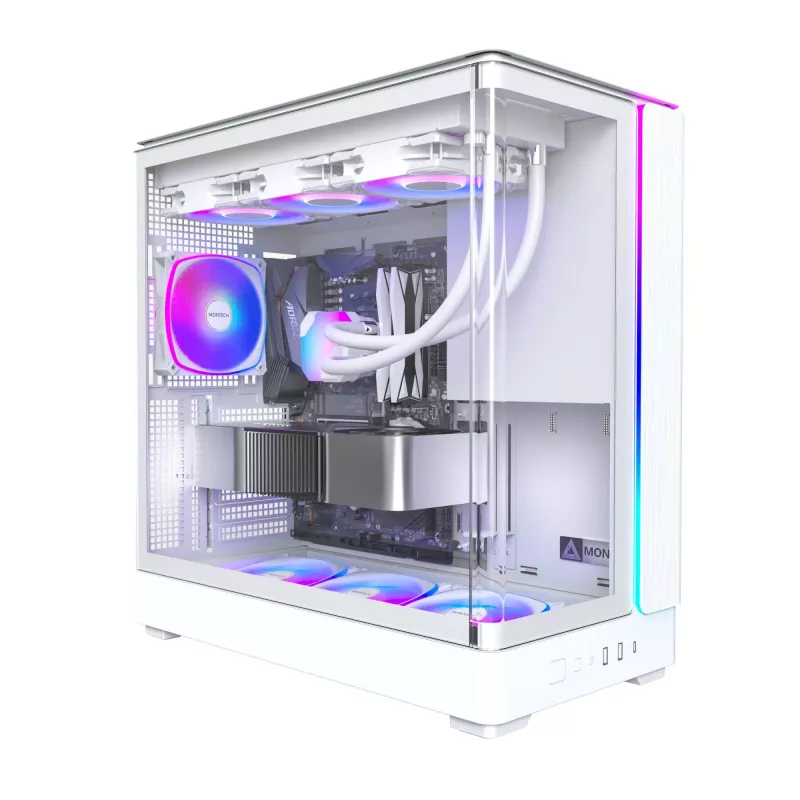 Κουτί PC Montech KING 45 PRO (W) — Λευκό Midi-Tower για Micro-ATX / Mini-ITX