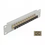 Patchpanel οπτικών ινών DeLOCK 10 ιντσών 12 Port SC Simplex μπεζ 1U γκρι