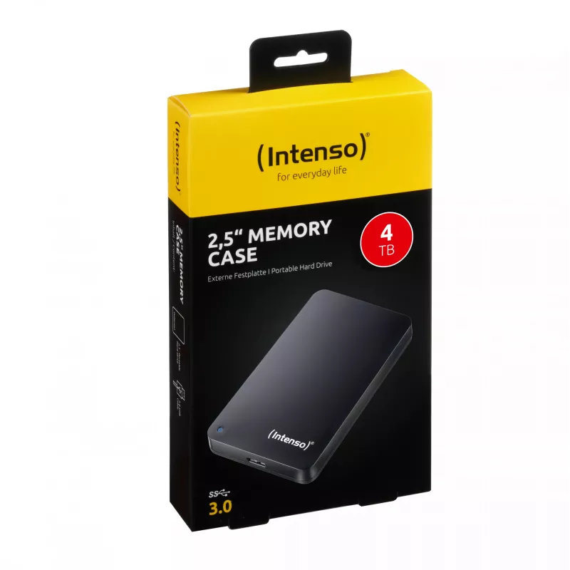Intenso 4 TB Memory Case εξωτερικός σκληρός δίσκος, 2,5 ίντσες, USB 3.0, μαύρο
