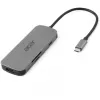 Acer HP.DSCAB.018 dongle USB-C 7 σε 1, 3x USB-A 5 Gb/s, HDMI 4K 60 Hz, SD/microSD, 100 W PD, ασημί