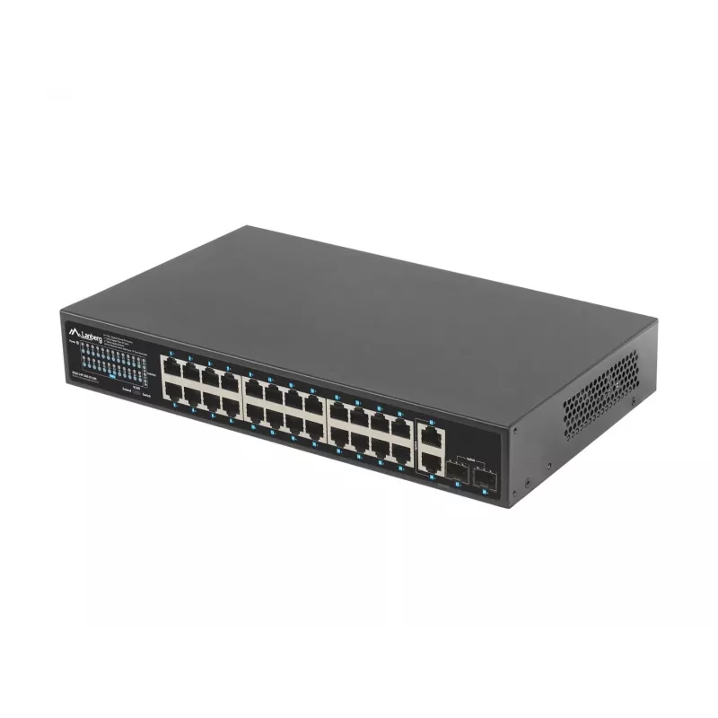 Unmanaged switch LANBERG RSGE-24P-2GE-2S-360 με 24 θύρες RJ-45 Ethernet
