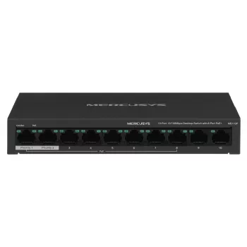 Switch Mercusys MS110P 10 Θύρες 10/100Mbps POE+ 8 Θύρες (Version 1.0)