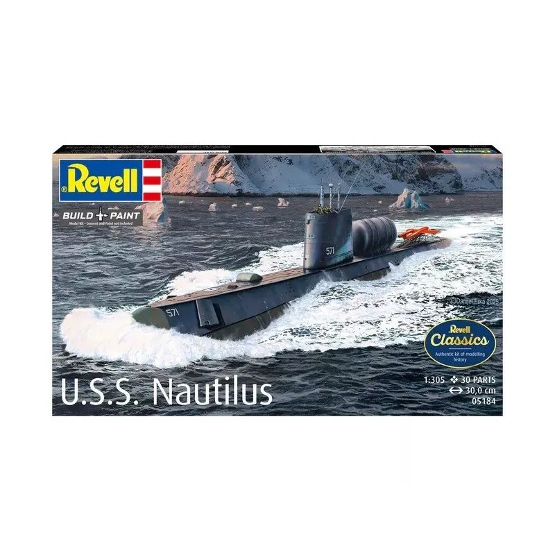 Πλαστικό μοντέλο πλοίου REVELL U.S.S. Nautilus κλίμακα 1:305, κιτ 05184