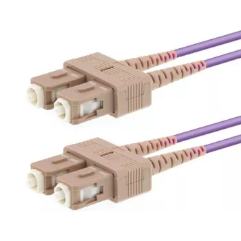 Καλώδιο οπτικών ινών LOGON AL5SCSC01I/4I OM4 1 m 2x SC–2x SC (ροζ)