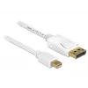 Καλώδιο DisplayPort DeLOCK 83482 Mini DisplayPort 2 m Λευκό