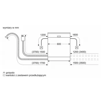 Bosch SMS4EVI04E ελεύθερο πλυντήριο πιάτων, 13 σερβίτσια, 46 dB, ενεργειακή κλάση D, Home Connect, 60x60x84,5 cm, ατσάλι