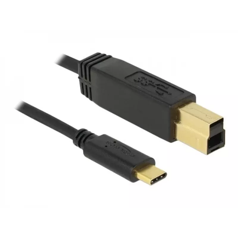 Καλώδιο USB DeLOCK 83675 USB 3.2 Gen 2 1m USB C USB B μαύρο