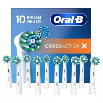 Ανταλλακτικές κεφαλές βουρτσίσματος Oral-B Pro CrossAction, συσκευασία 10 τεμ., λευκές
