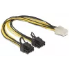 DeLOCK 83433 εσωτερικό καλώδιο τροφοδοσίας 0,3 m PCI-E 6+2 Pin 6-Pin