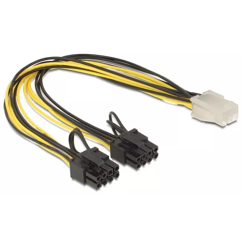 DeLOCK 83433 εσωτερικό καλώδιο τροφοδοσίας 0,3 m PCI-E 6+2 Pin 6-Pin