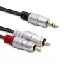 Καλώδιο ήχου Qoltec 52340 2m 2xRCA 3,5mm μαύρο