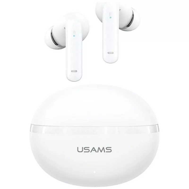 Ασύρματα ακουστικά Bluetooth Usams TWS E02 ANC+ENC λευκά