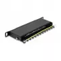 DeLOCK patch panel 10 ιντσών 8 port Cat.6A 0,5U μαύρο