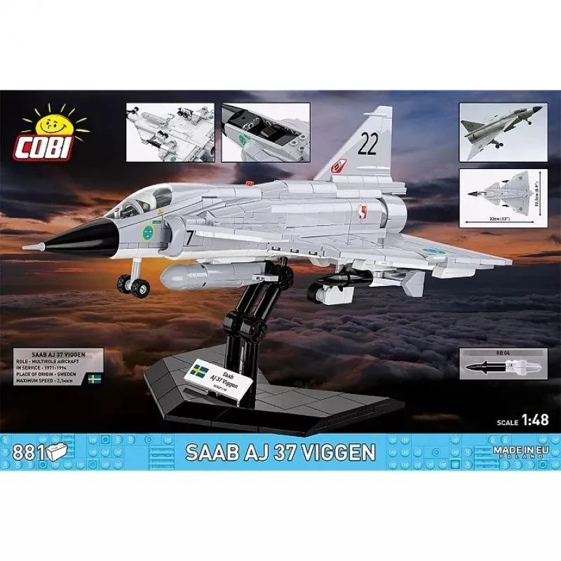 Cobi Blocks Saab AJ 37 Viggen 881 τεμ. Σετ κατασκευής