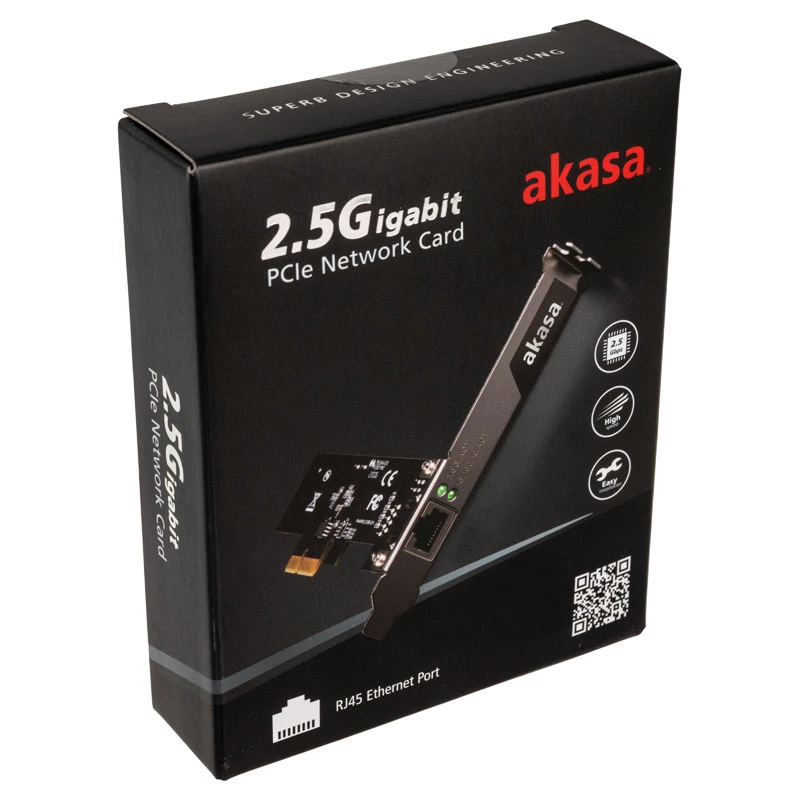 Akasa AK-PCCE25-01 - Ενσωματωμένο - Ενσύρματο - PCI Express - Ethernet - 2500 Mbit/s