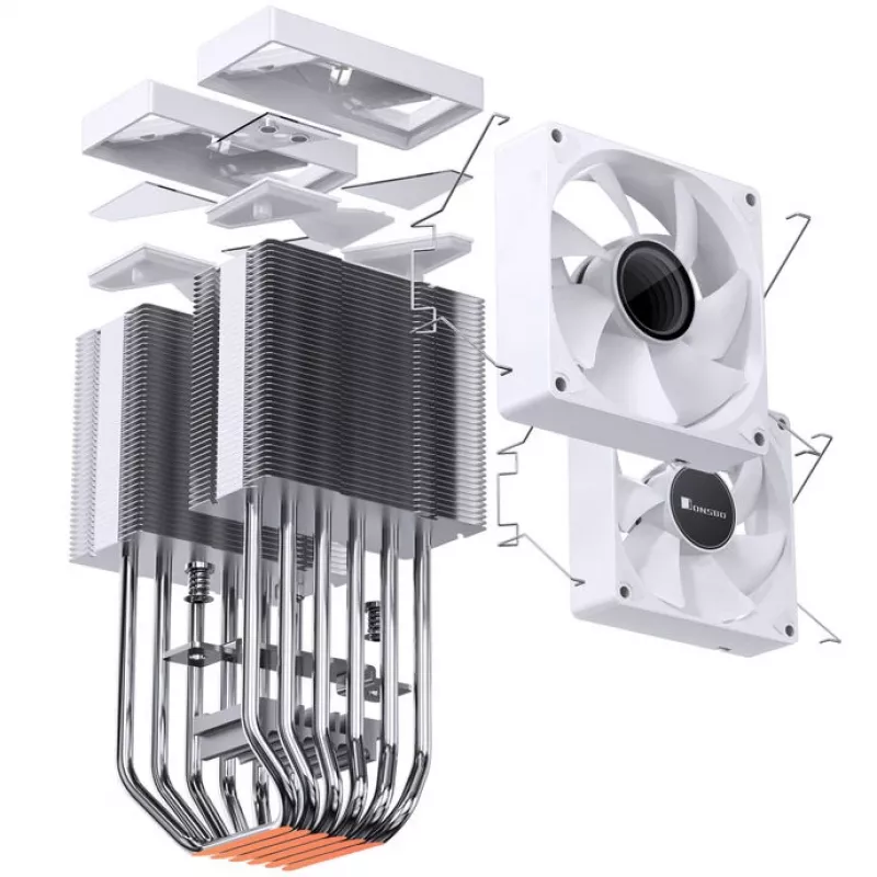 Ψύκτρα CPU Jonsbo CR-1400 DV2 λευκή με ανεμιστήρα 140 mm