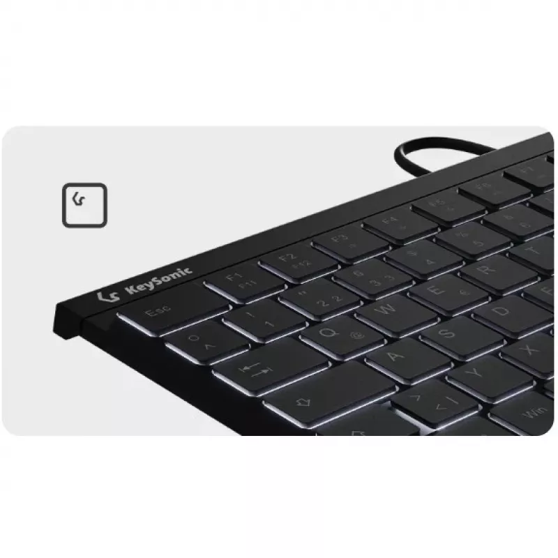 KeySonic KSK-5011ELC (DE) Πληκτρολόγιο Home USB QWERTZ Γερμανικό Μαύρο