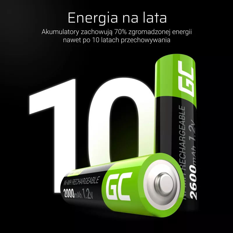 Μπαταρία Green Cell GR02 — NiMH AA 1,2 V 2000 mAh, 2 τεμ.