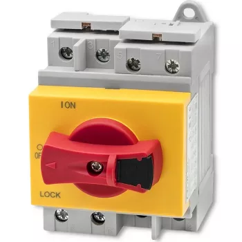 Qoltec 52611 Διακόπτης αποσύνδεσης DC με λειτουργία ασφάλισης | κύριος διακόπτης | 1200 V | 32 A | 8 kV | 4P