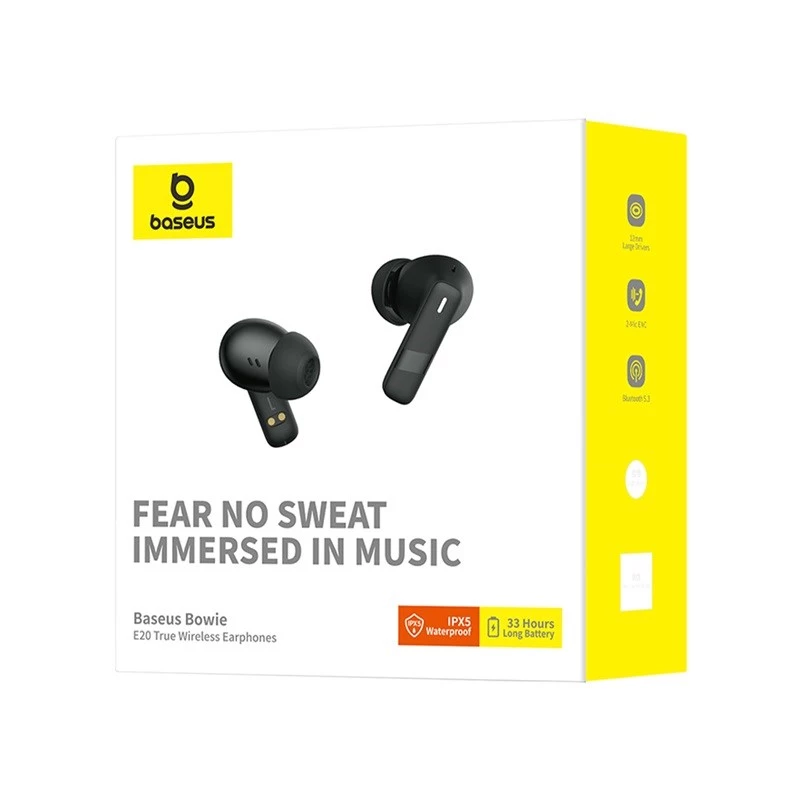 Baseus Bowie E20 Headset Ασύρματο In-Ear Κλήσεις/Μουσική Bluetooth Μαύρο